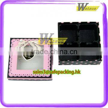 Lovely Chocolate Cardboard Packaging Box With Ribbon