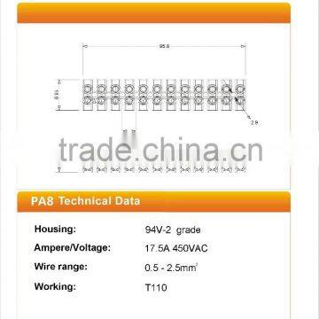 Hot Sale Brass Tube 12pin Pa8 Terminal Block photo-6
