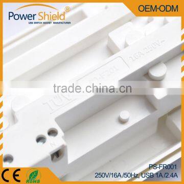 Hot Sales Type F Germany Deutschland 2 AC Power Supply + 2 Daul USB Schuko Steckdose 250V 16A With CE photo-2