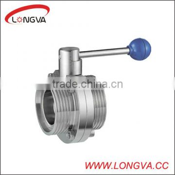 High quality stainless steel threaded butterfly valve