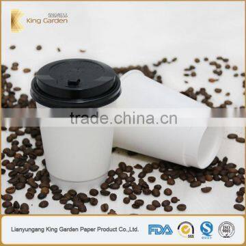 2016 New Type of Double Wall Eco Compostable White Cups