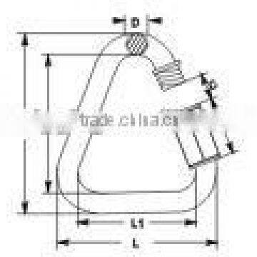 Rigging Hardware Stainless Steel Triangle Zinc Plated Delta Shaped Quick Link For Wire Rope photo-3
