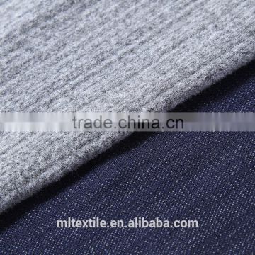 Polyester cotton spandex rolls of denim fabric/Slub jean napped fabric