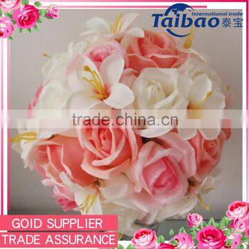 Factory direct lily and rose flowers new design decorative artificial flower ball