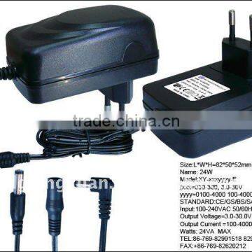 High quality Plug in AC Adapter 12V 1A or 12V 2A