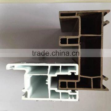 UPVC sliding window extrusion profile with 55 mm fans