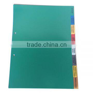 China Wholesale Divider, 8 Pages PP Divider, A4 Size 2 Hole Sheet Protector