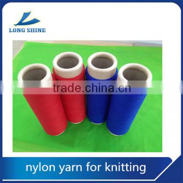 High twist nylon filament yarn for gloves