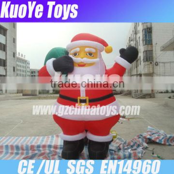 christmas decoration inflatable santa with gift