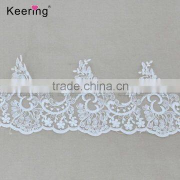 2017 new embroidery lace trim for bridal dress WTPA-069