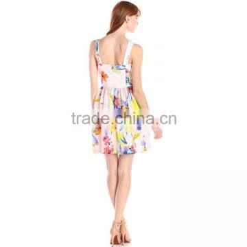 New Arrival Elegant Women Dress Crocheted Round Neck Sleeveless Layered Bodycon Above Knee Short Casual Dress photo-5