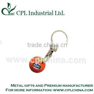 metal trolley coin keyring