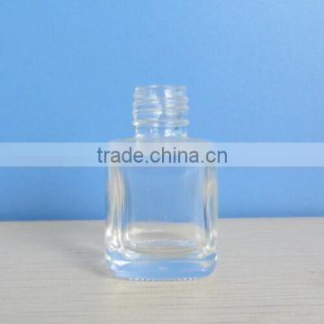 7ml square nail polish glass oil bottle with black cap and brush