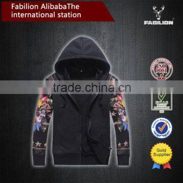 2015 New Autumn Personalized Printing Hooded Cardigan Dry Fit Hoodie Wholesale photo-1