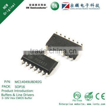 Genuine original MC14049UBDR2G SOP16 Buffers & Line Drivers 3-18V
