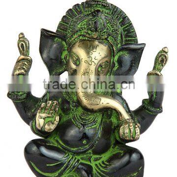 Sitting Ganesha Tilted Head 15"