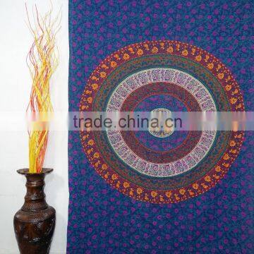 Blue Mandala Tapestry Ethnic Wall Art Dorm Tapestry