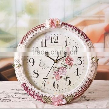 European rural Decorate resin bedroom pretty alarm clock