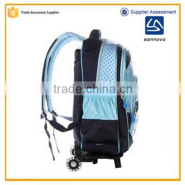 New Product High Quality Waterproof Nylon Cartoon School Bag With Wheels Bright Supplier's Choice photo-3