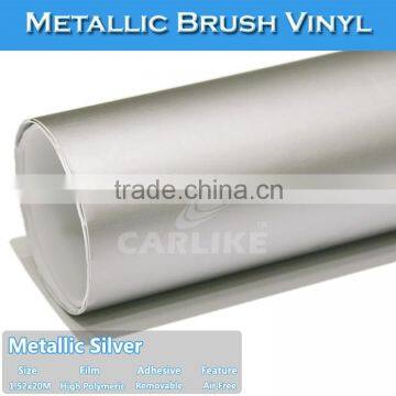 CARLIKE Chrome Metallic Brushed Silver PVC Film Car Body Wrap photo-2
