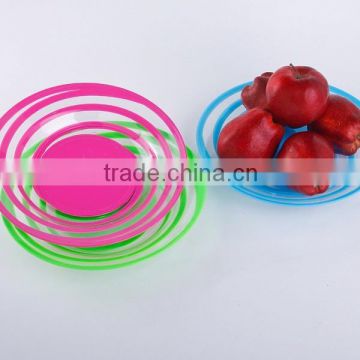 cheap reusable fruit plates, wholesale spiral plates, salad plates