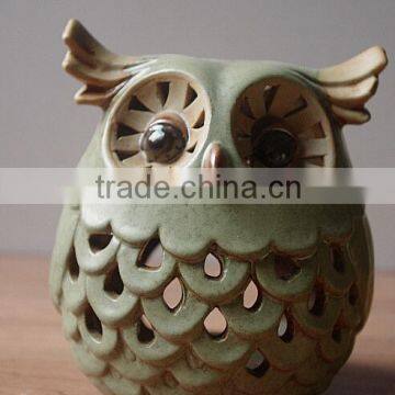 Ceramic owl shape home decoration