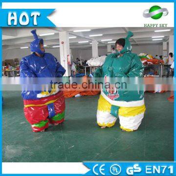 Popular 0.45mm PVC indoor&outdoor sumo wrestling suits for sale, inflatable sumo suit for kids& adult in UK/AU