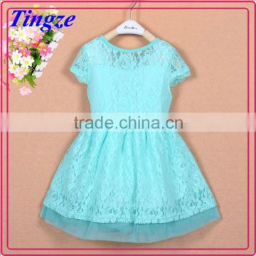 High Quality Newest Elegant Casual Kids Lace Dress One Piece Girls Party Dresses Wholesale