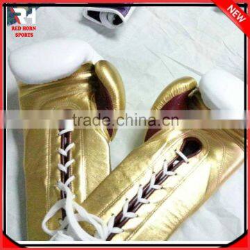 Genuine Leather Boxing Gloves, Cowhide Fight Gloves, Custom Logos Are Accepted