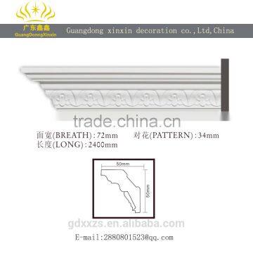 High Quality White Color PU Carved Moulding PU Cornice Moulding