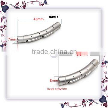 4mm 5mm Three Parts Removable Never Fade 316 Stainless Steel Round Bracelet Clasps Adjustable photo-4