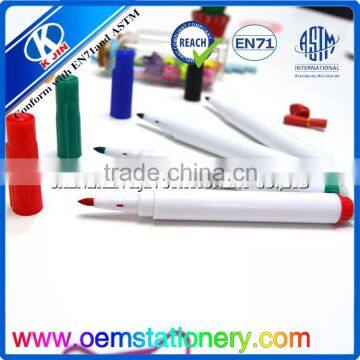 Hot sale promotional color dry erase marker with round eraser bulk