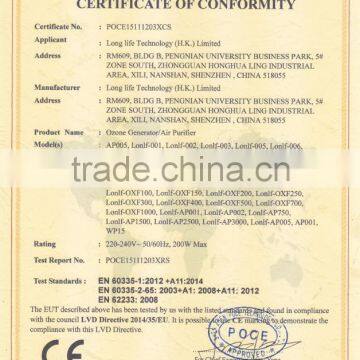 High Efficiency Long Life Ozone Generator for Water Purified System/Lonlf-OXF500 Ozonator for Water Treatment/500g/h Ozonizer