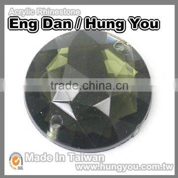 Round Synthetic Gemstone Jewelry With 2 Holes photo-4