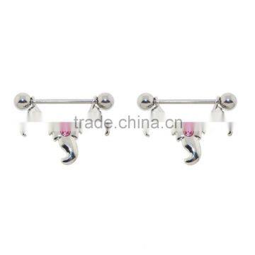 Nipple Shields Rings Pink Gems