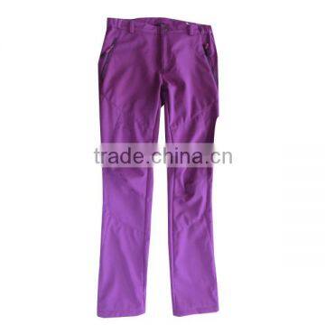 New durable soft purple womens hiking softshell pants