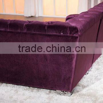 New Classic Tufted Chesterfield L Shaped Fabric Sofa Set AL046