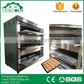 BOSSDA Good price and durable 3deck 12trays electric baking oven