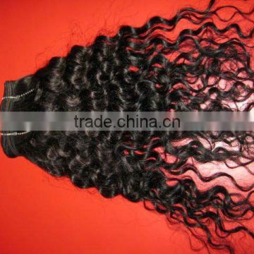 Indian Remy Wavy Curly Hair Machine Weft