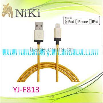 for iPhone 1m or 2m MFi cable fabric braided cable with MFI certificate