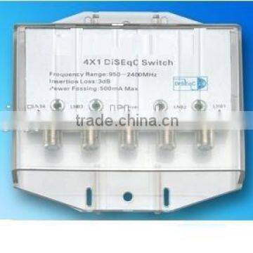 4 in 1 Waterproof Satellite Switch DiSEqC with indicator lights ,DISEQC 4x1 diseqc JC-4101L