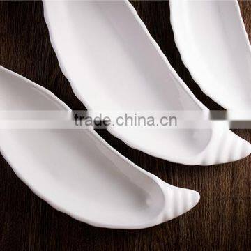 Porcelain Dinner Square White Irregular Plate for Restaurant Hotel Home photo-3