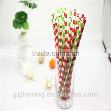 Party accessories colorful check paper straws for drinking