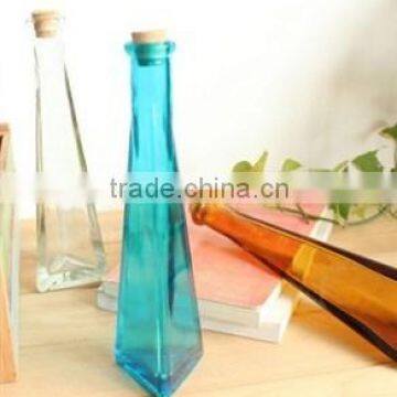 coloful and sprayed glass flower bottle