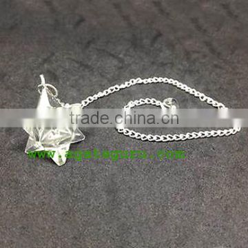 Clear Quartz Merkaba Dowsing Pendulum : Merkaba Star Wholesaler