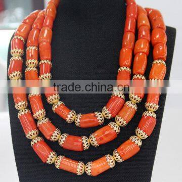 2016 Fashion Jewelry Made in China Wholesale/Natural Nigerian Handmade Coral Beads for Traditional Igbo Wedding photo-2