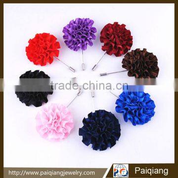 Fancy design colorful chiffon fabric flower brooch for formal dress