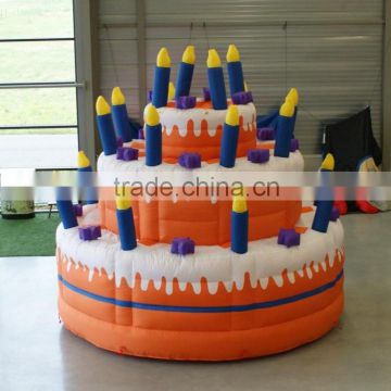 2016 hot birthday cake inflatable castle