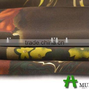 Shaoxing Textile Polyester 50D Floral Satin Dress Fabric/ Satin Nightwear Fabric photo-2
