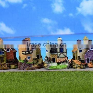 Village houses resin statue decorative garden decor